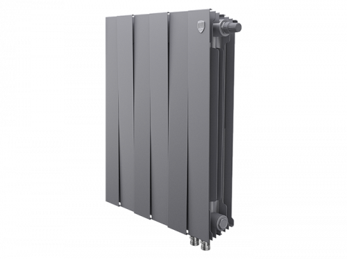 Биметаллический радиатор отопления  Royal Thermo Pianoforte 500 Vdr80 6 Секций Silver Satin