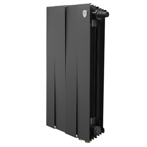 Биметаллический радиатор отопления Royal Thermo PianoForte 500 черный VR80 4 секции