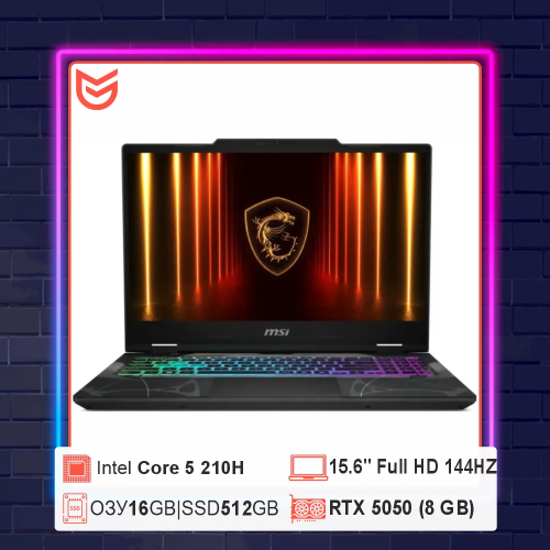 MSI Cyborg 15 Core 5 210H/16Гб DDR5/512 NVME/RTX 5050 8Гб