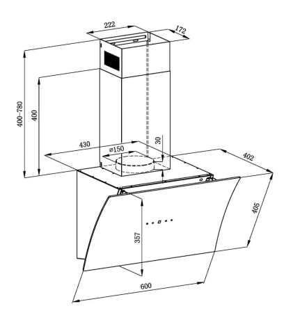 Вытяжка Weissgauff Merga 60 BL Sensor