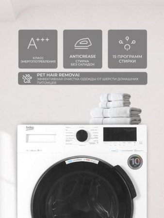 Стиральная машина Beko WSPE7H616W белый