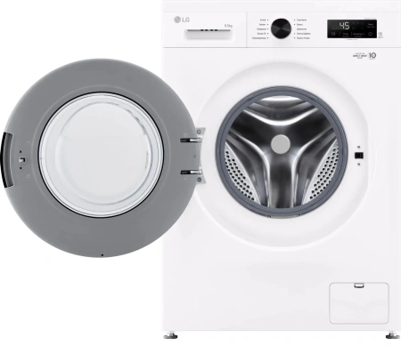 Стиральная машина LG F2Y1WS6W класс: A загр.фронтальная макс.:6.5кг белый инвертер