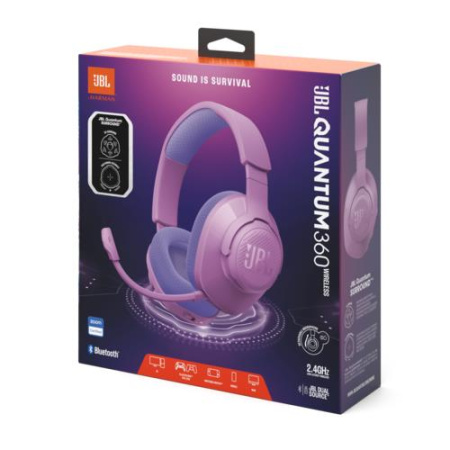 Беспроводные наушники JBL Quantum 360 розовый
