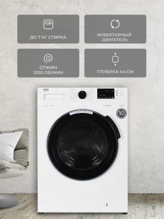 Стиральная машина Beko WSPE7612W белый