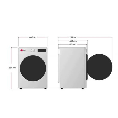 Сушильная машина LG DC90V5V9S серый