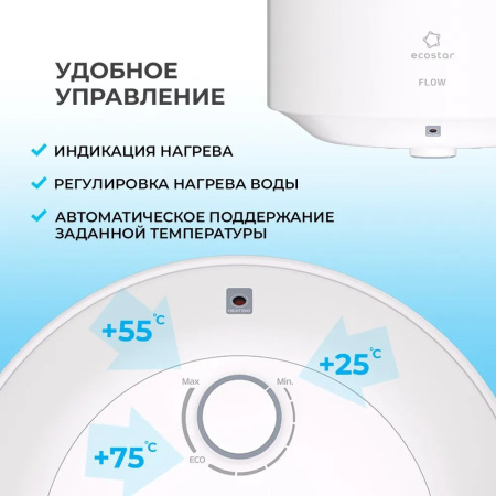 Водонагреватель ECOSTAR EWH-F50-RE Flow