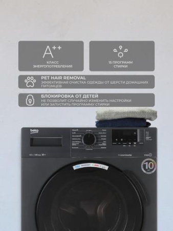 Стиральная машина Beko WSPE6H612A черный